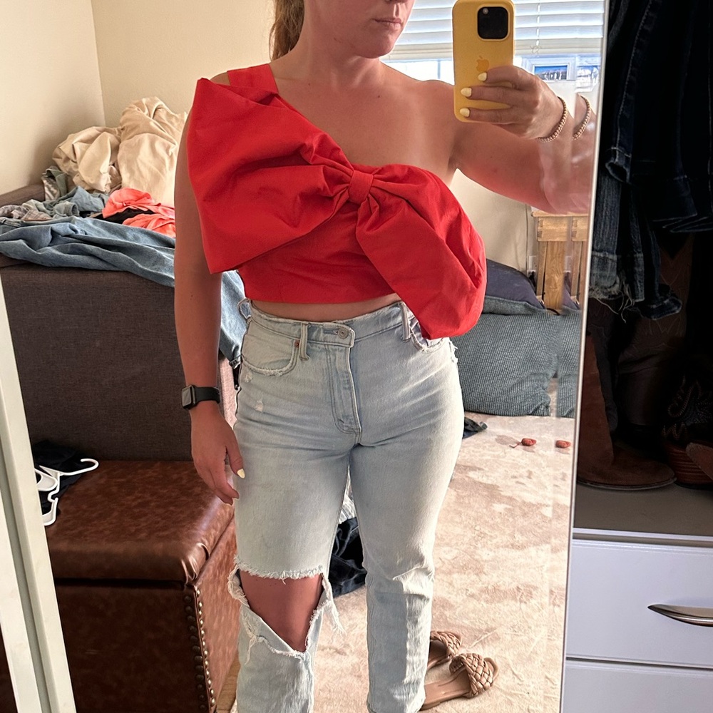 Red Bow Tank Top